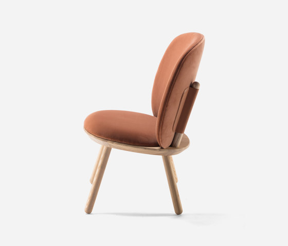Naïve Low Chair, terracotta, velour | Armchairs | EMKO PLACE