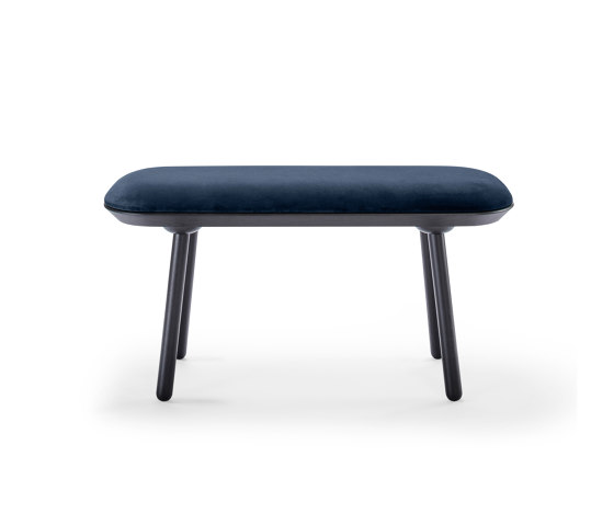 Naïve bench, 100 cm, blue, velour | Panche | EMKO PLACE