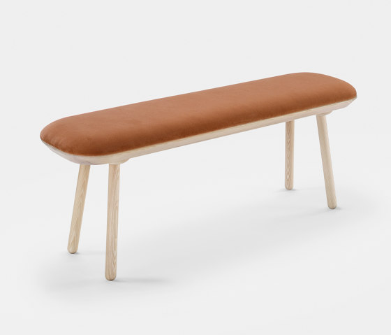 Naïve bench, 140 cm, terracotta, velour | Benches | EMKO PLACE