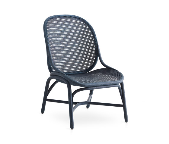 Frames Low backrest armchair with rattan legs | Armchairs | Expormim