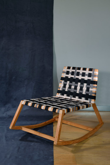 Venus Rocking Chair with straps - teak | Fauteuils | MARY&