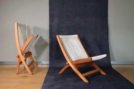 mary's design mood | Ypatia Folding Chair - pvc/teak | Fauteuils | MARY&