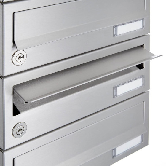 Basic | 10er 5x2 Aufputz Briefkastenanlage Design BASIC 385A AP - Edelstahl V2A, geschliffen | Mailboxes | Briefkasten Manufaktur