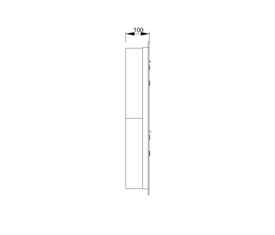 Basic | 10er Edelstahl Unterputz Briefkastenanlage BASIC 534 UP SP- mit Klingelkasten Rechts | Buzones | Briefkasten Manufaktur