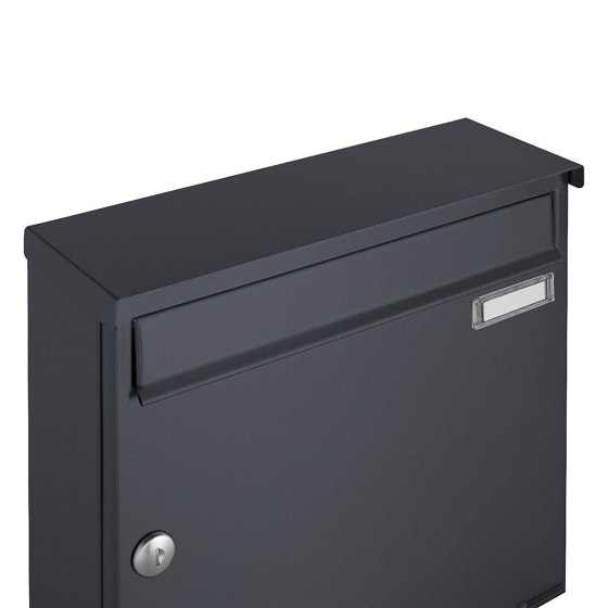 Basic | 12er 4x3 Aufputz Briefkasten Design BASIC 382A AP - RAL 7016 anthrazitgrau 100mm Tiefe | Mailboxes | Briefkasten Manufaktur