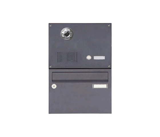 Basic | 1er Aufputzbriefkasten BASIC Plus 385 KXA SP mit Klingelkasten - Kameravorbereitung | Mailboxes | Briefkasten Manufaktur