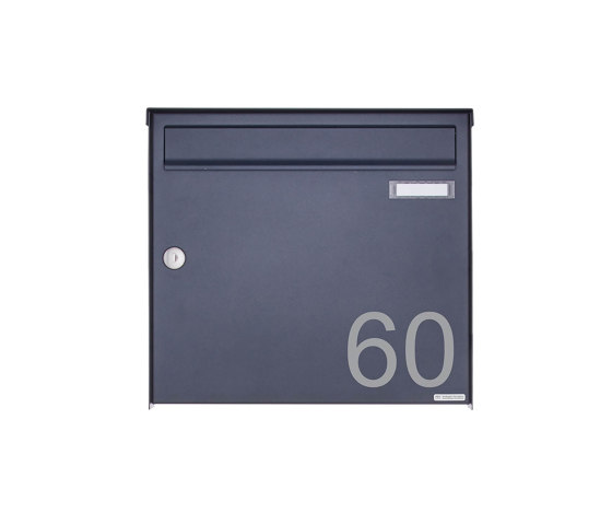 Basic | 1er Edelstahl Aufputz Briefkasten Design BASIC Plus 382XA AP - RAL nach Wahl 100mm Tiefe | Mailboxes | Briefkasten Manufaktur