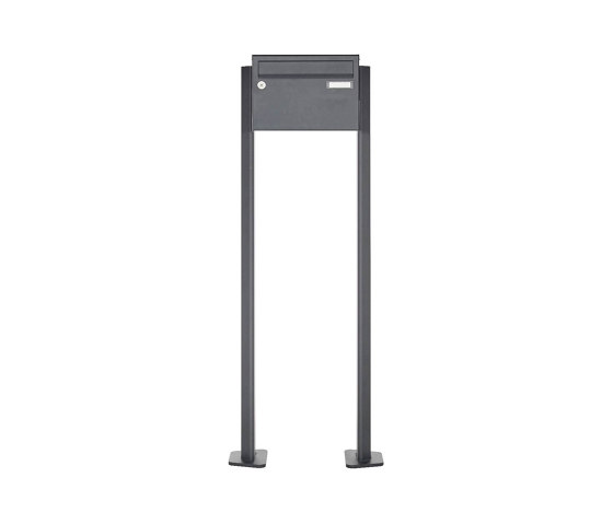 Basic | 1er Edelstahl Briefkastenanlage freistehend Design BASIC Plus 385XP ST-T - RAL nach Wahl | Mailboxes | Briefkasten Manufaktur