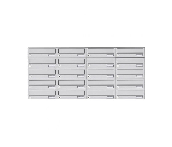 Basic | 20er 5x4 Edelstahl Aufputz Briefkastenanlage Design BASIC 385A AP | Buzones | Briefkasten Manufaktur