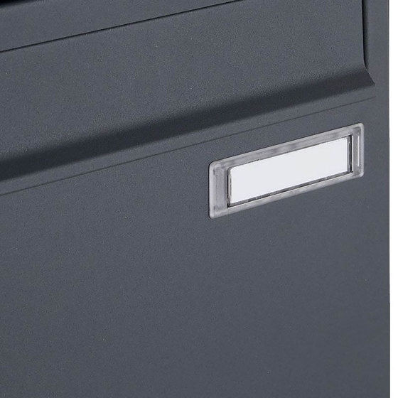 Basic | 2er 2x1 Zaunbriefkasten Design BASIC 382Z - RAL 7016 anthrazitgrau - Entnahme rückseitig | Mailboxes | Briefkasten Manufaktur