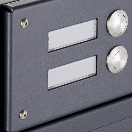 Basic | 2er Edelstahl Standbriefkasten Design BASIC Plus 385KX ST-R mit Klingel & Sprech- Kameravorbereitung | Mailboxes | Briefkasten Manufaktur