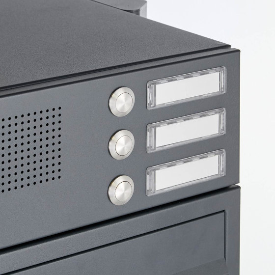 Basic | 2er Standbriefkasten Design BASIC Plus 385 KXP SP mit Klingel & Sprech - Kameravorbereitung | Buzones | Briefkasten Manufaktur