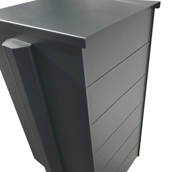 Basic | 2er Standbriefkasten Design BASIC Plus 385 XP 220 SP mit Klingelkasten - RAL nach Wahl | Mailboxes | Briefkasten Manufaktur