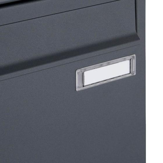 Basic | 3er 3x1 Edelstahl Aufputz Briefkasten Design BASIC Plus 382XA AP - RAL nach Wahl 100mm Tiefe | Mailboxes | Briefkasten Manufaktur