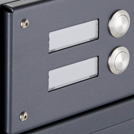 Basic | 5er Edelstahl Standbriefkasten Design BASIC Plus 385KX ST-R mit Klingel & Sprech- Kameravorbereitung | Mailboxes | Briefkasten Manufaktur