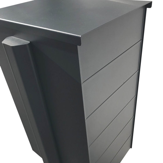 Basic | 8er 4x2 Edelstahl Standbriefkasten Design BASIC Plus 385XP ST-T - RAL nach Wahl | Mailboxes | Briefkasten Manufaktur