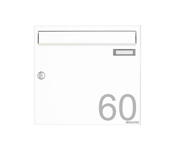 Basic | Briefkasten BASIC 810 W zur seitlichen Wandmontage - RAL 9016 verkehrsweiß 100mm Tiefe | Mailboxes | Briefkasten Manufaktur