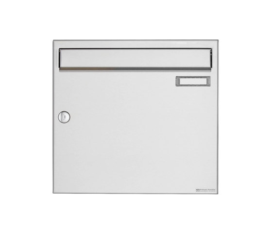 Basic | Edelstahl Aufputz Briefkasten Design BASIC 382A AP Edelstahl V2A, geschliffen 100mm Tiefe by Briefkasten Manufaktur | Mailboxes