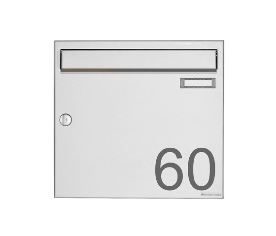 Basic | Edelstahl Aufputz Briefkasten Design BASIC 382A AP mit Klingelkasten & Zeitungsfach | Briefkästen | Briefkasten Manufaktur