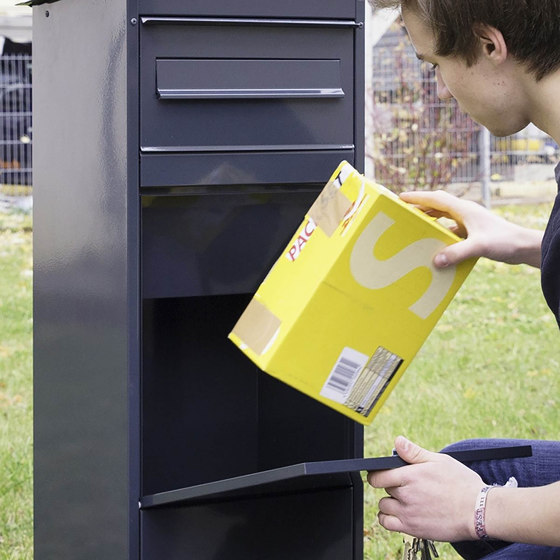 Basic | Edelstahl Standbriefkasten Paketbriefkasten freistehend BASIC 862 | Briefkästen | Briefkasten Manufaktur