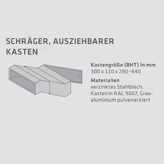 Basic | Mauerdurchwurf Briefkasten BASIC 622 - Edelstahl V2A geschliffen - 1 Partei | Briefkästen | Briefkasten Manufaktur