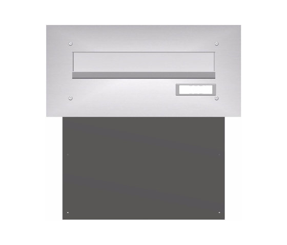 Basic | Mauerdurchwurf Briefkasten BASIC 622 - Edelstahl V2A geschliffen - 1 Partei | Mailboxes | Briefkasten Manufaktur