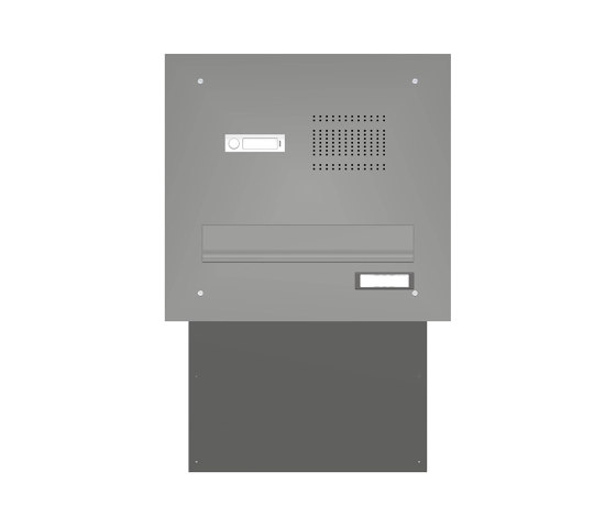 Basic | Mauerdurchwurf Briefkastenanlage BASIC 623 pulverbeschichtet - Klingel- Sprechstelle - 1 Partei RAL 7016 anthrazitgrau feinstruktur matt | Briefkästen | Briefkasten Manufaktur