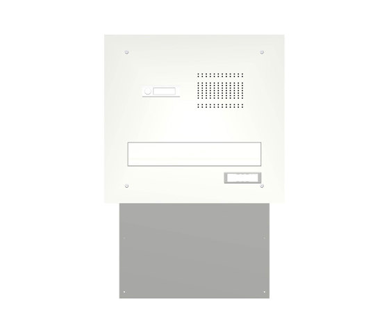 Basic | Mauerdurchwurf Briefkastenanlage BASIC 623 pulverbeschichtet - Klingel- Sprechstelle - 1 Partei RAL 7016 anthrazitgrau feinstruktur matt | Briefkästen | Briefkasten Manufaktur