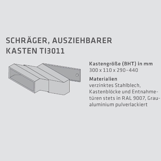 Basic | Mauerdurchwurf Briefkastenanlage BASIC 623 pulverbeschichtet - Klingel- Sprechstelle - 1 Partei RAL 7016 anthrazitgrau feinstruktur matt | Mailboxes | Briefkasten Manufaktur