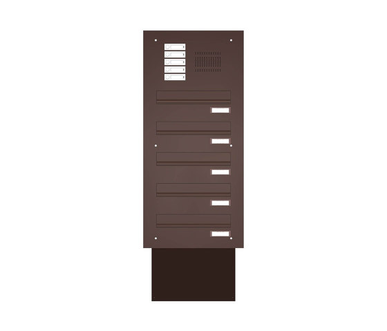 Basic | Mauerdurchwurf Briefkastenanlage BASIC 623 pulverbeschichtet - Klingel- Sprechstelle - 5 Parteien | Buzones | Briefkasten Manufaktur