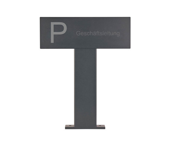 Basic | Parkschild - Parkplatzkennzeichen freistehend 500 BASIC 391 - RAL nach Wahl | Pictogrammes / Symboles | Briefkasten Manufaktur