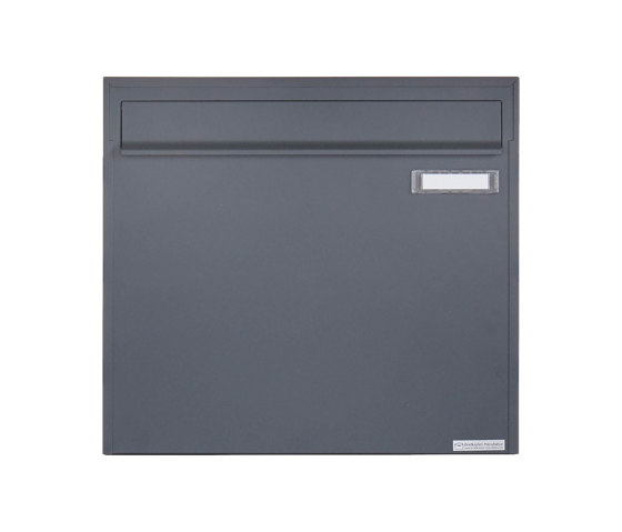 Basic | Zaunbriefkasten Design BASIC 382Z - RAL 7016 anthrazitgrau - Entnahme rückseitig | Buchette lettere | Briefkasten Manufaktur