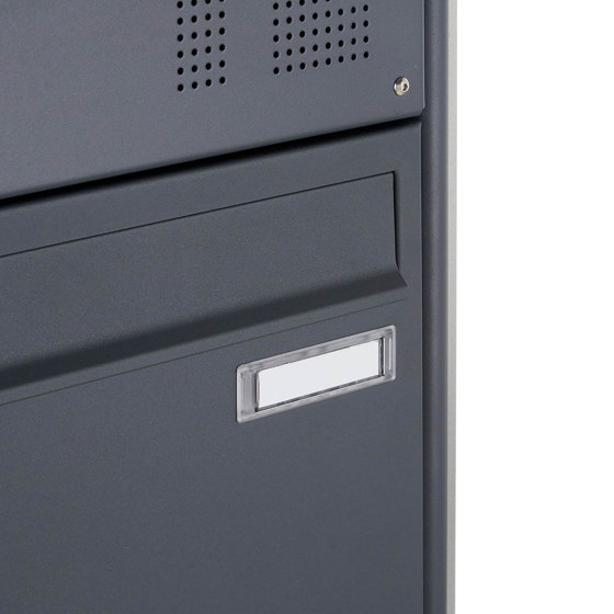 Basic | Zaunbriefkasten freistehend BASIC 380Z-P mit Klingelkasten- RAL 7016 anthrazitgrau | Buchette lettere | Briefkasten Manufaktur