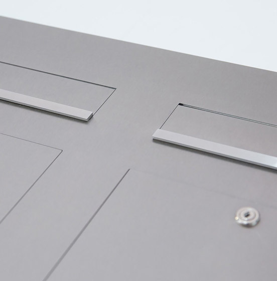 Designer | 2er 2x1 Edelstahl Briefkastenanlage DESIGNER Style BIG Einputz- bzw. Unterputzvariante 100mm | Mailboxes | Briefkasten Manufaktur