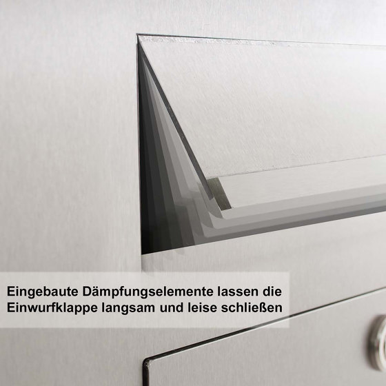 Designer | 2er 2x1 Edelstahl Briefkastenanlage DESIGNER Style BIG Einputz- bzw. Unterputzvariante 100mm | Buchette lettere | Briefkasten Manufaktur