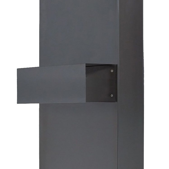 Designer | Briefkastensäule Designer Modell - Edelstahl-RAL 7016 - GIRA System 106 - 2-fach vorbereitet | Buzones | Briefkasten Manufaktur
