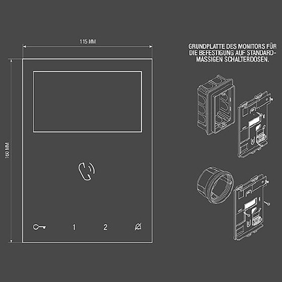 Designer | Edelstahl Briefkastensäule Designer BIG - Entnahme hinten - RAL - Comelit VIDEO Komplettset Wifi | Briefkästen | Briefkasten Manufaktur