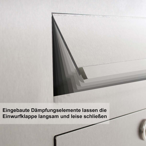 Designer | Edelstahl Briefkastensäule Designer Modell BIG - GIRA System 106 - 3-fach vorbereitet | Buchette lettere | Briefkasten Manufaktur