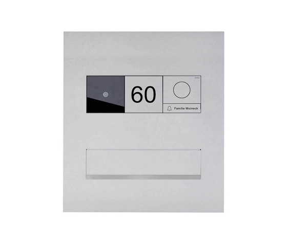 Designer | Edelstahl Mauerdurchwurf Briefkasten Designer Modell - GIRA System 106 - VIDEO Komplettset | Mailboxes | Briefkasten Manufaktur