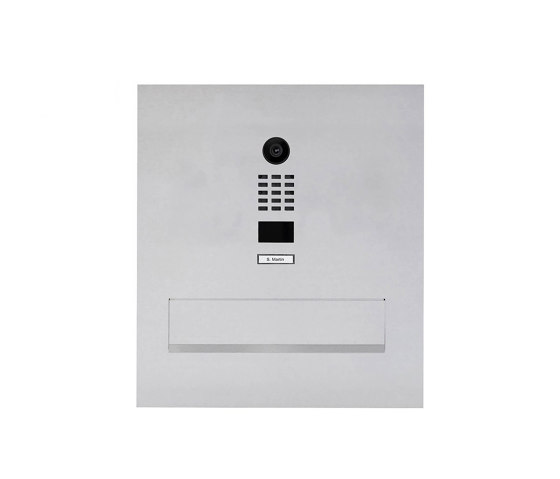 Designer | Edelstahl Mauerdurchwurf Briefkasten Designer Modell BIG mit DoorBird Video- Sprechanlage | Buzones | Briefkasten Manufaktur