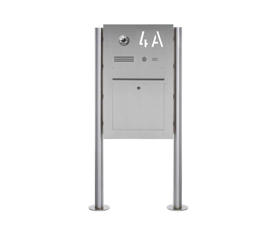 Designer | Edelstahl Standbriefkasten Designer BIG ST-R - Hausnummer hinterbeleuchtet - INDIVIDUELL | Mailboxes | Briefkasten Manufaktur