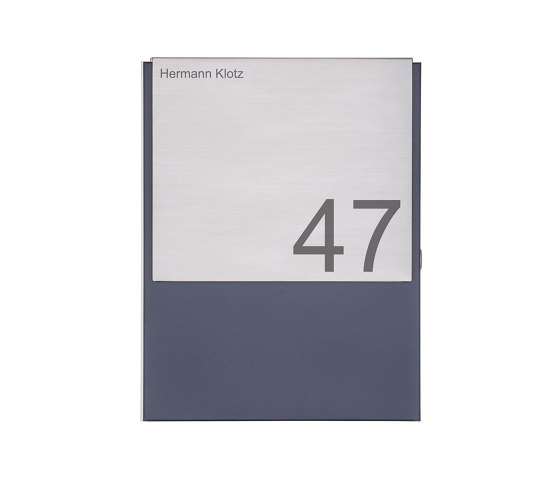 Kant | Design Briefkasten KANT mit innenliegendem Zeitungsfach - Edelstahl-RAL 7016 anthrazitgrau | Boîtes aux lettres | Briefkasten Manufaktur