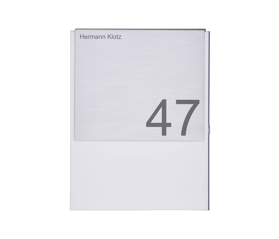Kant | Design Briefkasten KANT mit innenliegendem Zeitungsfach - Edelstahl-RAL 9016 verkehrsweiss | Mailboxes | Briefkasten Manufaktur