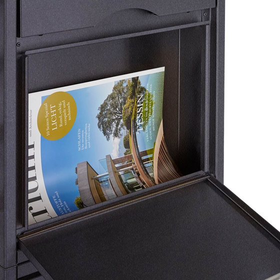 Premium | 2er 2x1 Aufputz Briefkastenanlage PREMIUM BIG AP aus Edelstahl pulverbeschichtet in RAL nach Wahl | Mailboxes | Briefkasten Manufaktur