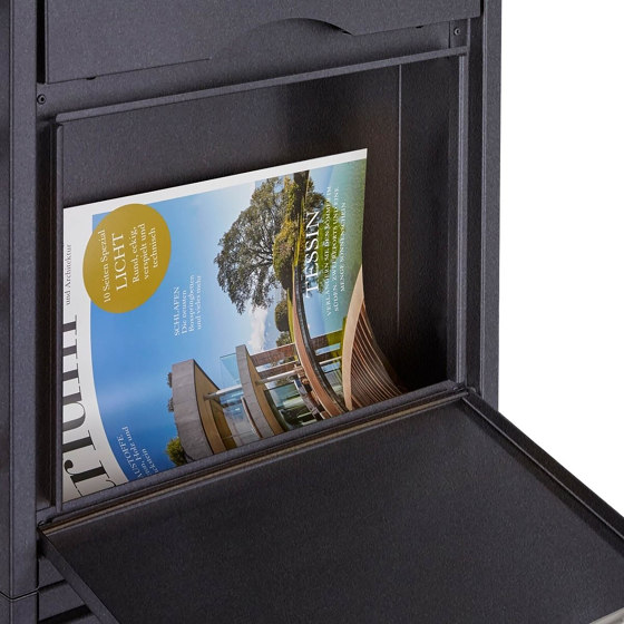 Premium | 3er 3x1 Aufputz Briefkastenanlage PREMIUM BIG AP aus Edelstahl pulverbeschichtet in RAL nach Wahl | Buzones | Briefkasten Manufaktur