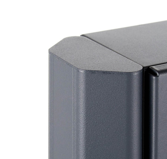 Premium | 3er 3x1 Standbriefkasten PREMIUM BIG ST-T pulverbeschichtet in RAL nach Wahl RAL 7016 anthrazitgrau feinstruktur matt | Mailboxes | Briefkasten Manufaktur