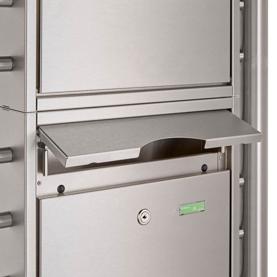 Premium | 6er 3x2 Standbriefkasten PREMIUM BIG ST-R aus Edelstahl gebürstet | Mailboxes | Briefkasten Manufaktur