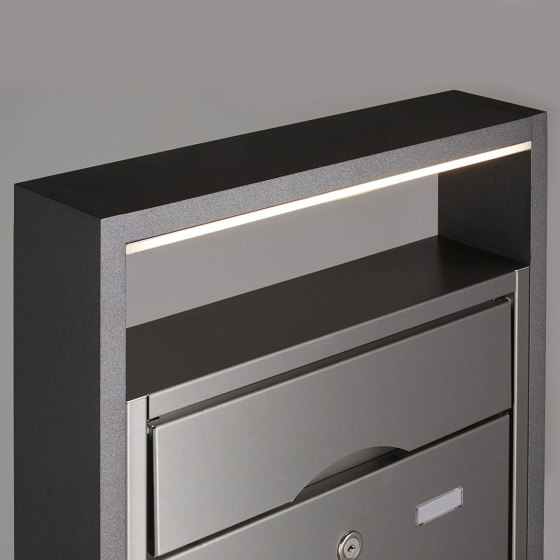 Premium | Design Standbriefkasten PREMIUM BIG LIBERTE aus Edelstahl - Standelement Alu pulverbeschichtet | Boîtes aux lettres | Briefkasten Manufaktur