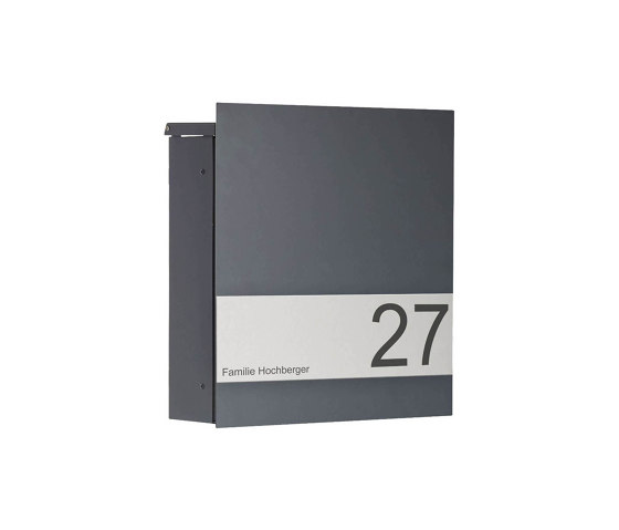Schiller | Design Briefkasten SCHILLER SMALL VARS-OZ - RAL Farbe mit Edelstahlapplikation | Briefkästen | Briefkasten Manufaktur