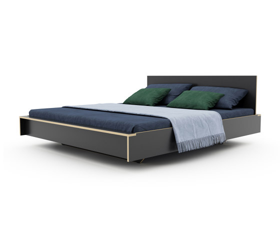 Flai bed with headboard lacquered in 20 standard colours | Beds | Müller small living